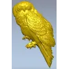 3D модель совы в формате STL для ЧПУ - рельефная резьба по дереву