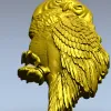 3D модель совы в формате STL для ЧПУ - рельефная резьба по дереву