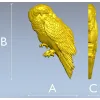 3D модель совы в формате STL для ЧПУ - рельефная резьба по дереву