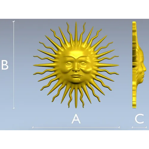 Солнечный медальон - 3D модель STL для ЧПУ