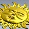 3D модель STL - Солнечный медальон для ЧПУ