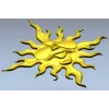 Sunface with Sunglasses - high-relief 3D STL model for CNC carving