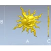 Sunface with Sunglasses - high-relief 3D STL model for CNC carving