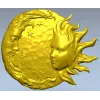 Solunar Embrace - Sun and Moon CNC STL Relief