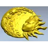 Solunar Embrace - Sun and Moon CNC STL Relief