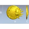 Solunar Embrace - Sun and Moon CNC STL Relief