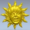 Radiant Sunling - Sun Face High-Relief STL
