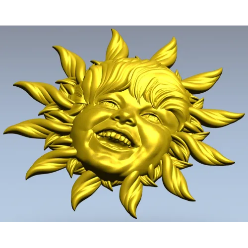 Radiant Sunling - Sun Face High-Relief STL