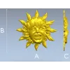 Radiant Sunling - Sun Face High-Relief STL