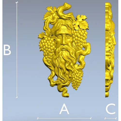 Elder of the Vine - detailed 3D STL model for CNC