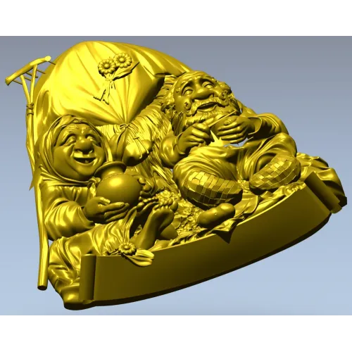 Старики под покрывалом - 3D модель STL для ЧПУ, рельефная панель