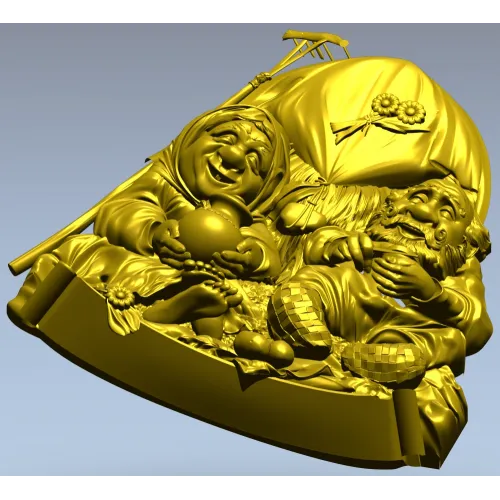 Старики под покрывалом - 3D модель STL для ЧПУ, рельефная панель