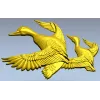 Рельефная 3D модель - "Полет уток" в формате STL для ЧПУ