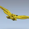 Owl in Flight - STL 3D model for CNC relief carving