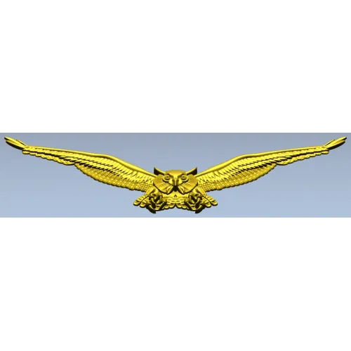 Owl in Flight - STL 3D model for CNC relief carving