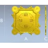 Барочный квадратный циферблат - 3D модель STL для ЧПУ