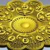 Рельефный цветочный циферблат - 3D модель STL для ЧПУ