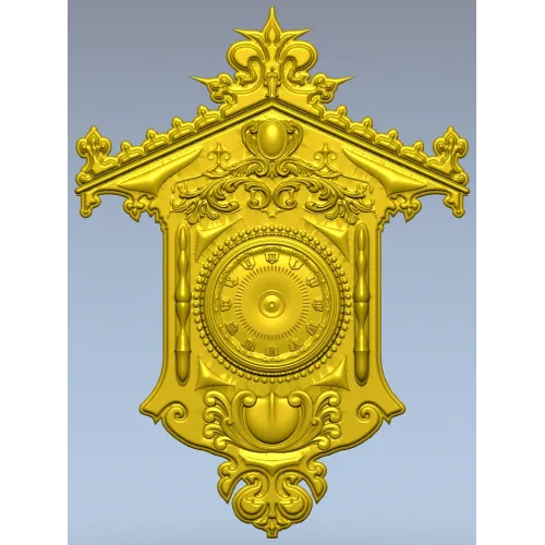Ornate Wall Clock STL Model for CNC Milling