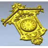 Ornate Wall Clock STL Model for CNC Milling