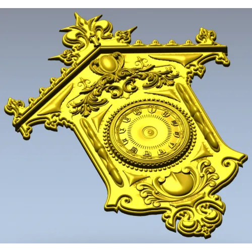 Ornate Wall Clock STL Model for CNC Milling
