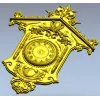 Ornate Wall Clock STL Model for CNC Milling