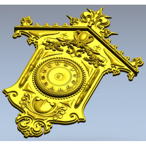 Ornate Wall Clock STL Model for CNC Milling