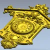 Ornate Wall Clock STL Model for CNC Milling