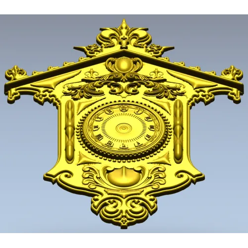 Ornate Wall Clock STL Model for CNC Milling