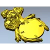 Detailed Dog-Themed Wall Clock STL 3D Model for CNC Milling