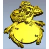 Detailed Dog-Themed Wall Clock STL 3D Model for CNC Milling