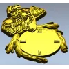 Detailed Dog-Themed Wall Clock STL 3D Model for CNC Milling