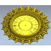 Ornate Classic Clock Face STL Model for CNC Milling
