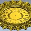 Ornate Classic Clock Face STL Model for CNC Milling