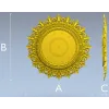 Ornate Classic Clock Face STL Model for CNC Milling