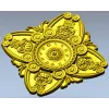 Ornate Clock Face Rosette 3D Model STL for CNC Milling