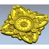 Ornate Clock Face Rosette 3D Model STL for CNC Milling