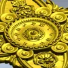 Ornate Clock Face Rosette 3D Model STL for CNC Milling