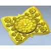 Decorative Floral Clock Face 3D Model for CNC Milling in STL Format
