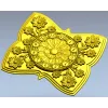 Decorative Floral Clock Face 3D Model for CNC Milling in STL Format