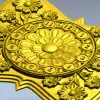 Decorative Floral Clock Face 3D Model for CNC Milling in STL Format