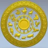 Chinese Zodiac Clock Face STL Model for CNC