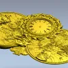 Русалочка на антикварных картах - 3D модель STL для ЧПУ