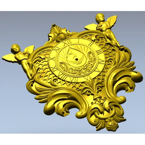 Барочный картуш с ангелами - STL 3D модель для ЧПУ