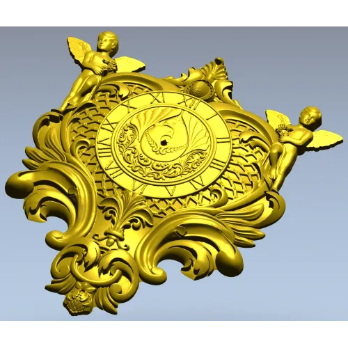 Барочный картуш с ангелами - STL 3D модель для ЧПУ
