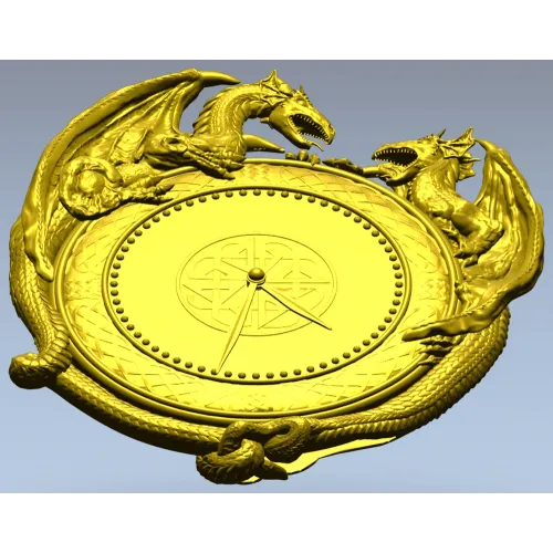 3D модель настенных часов "Драконий Страж" в формате STL