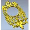 Неоклассическая 3D модель часов в формате STL для ЧПУ - картуш с лирой