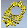 Неоклассическая 3D модель часов в формате STL для ЧПУ - картуш с лирой