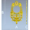 Неоклассическая 3D модель часов в формате STL для ЧПУ - картуш с лирой