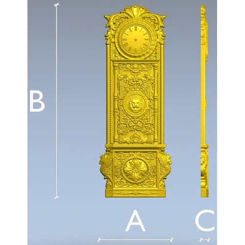 Панель-часы "Королевский страж" - 3D модель STL для ЧПУ