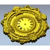 Ornate Baroque Wall Clock 3D Model for CNC Milling